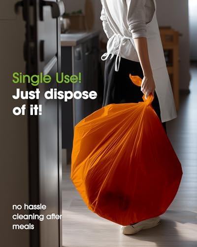 Plastic Table Cloth Disposable 54x108 Orange 3Pack, alternate view 4