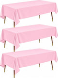 Plastic Table Cloth Disposable 54x108 Pink 3Pack