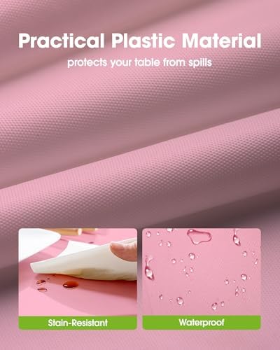 Plastic Table Cloth Disposable 54x108 Pink 3Pack, alternate view 3