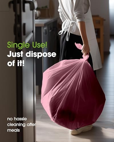 Plastic Table Cloth Disposable 54x108 Pink 3Pack, alternate view 4