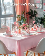 Plastic Table Cloth Disposable 54x108 Pink 3Pack, alternate view 5