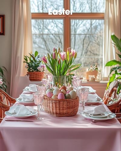 Plastic Table Cloth Disposable 54x108 Pink 3Pack, alternate view 7