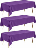 Plastic Table Cloth Disposable 54x108 Purple 3Pack
