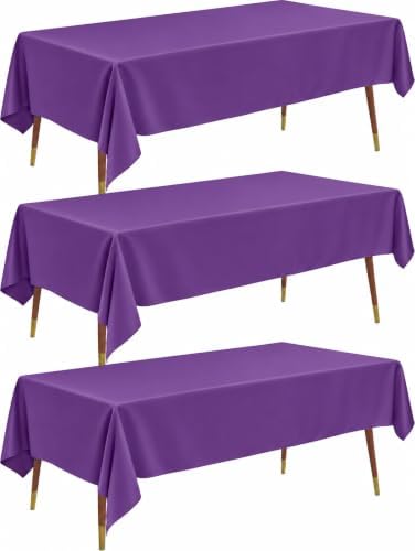 Plastic Table Cloth Disposable 54x108 Purple 3Pack