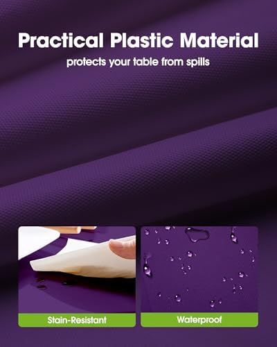 Plastic Table Cloth Disposable 54x108 Purple 3Pack, alternate view 3