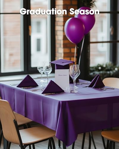 Plastic Table Cloth Disposable 54x108 Purple 3Pack, alternate view 6