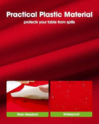 Plastic Table Cloth Disposable 54x108 Red 3Pack, alternate view 3