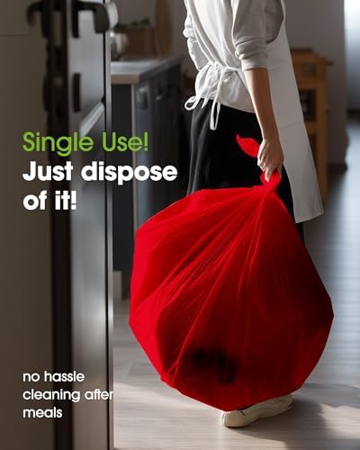 Plastic Table Cloth Disposable 54x108 Red 3Pack, alternate view 4