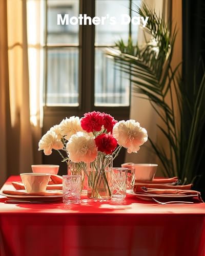 Plastic Table Cloth Disposable 54x108 Red 3Pack, alternate view 6