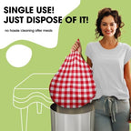 Plastic Table Cloth Disposable 54x108 Red Plaid 3Pack, alternate view 2