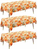 Plastic Table Cloth Disposable 54x108 White 3 Pack Table Cover