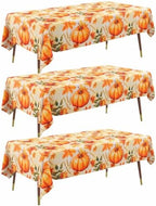 Plastic Table Cloth Disposable 54x108 White 3 Pack Table Cover