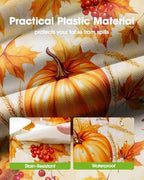 Plastic Table Cloth Disposable 54x108 White 3 Pack Table Cover, alternate view 2
