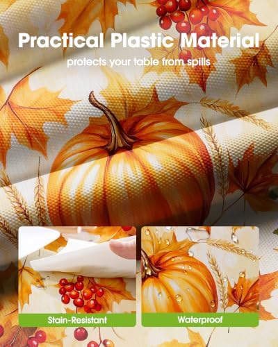 Plastic Table Cloth Disposable 54x108 White 3 Pack Table Cover, alternate view 2