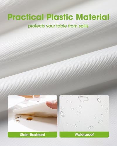 Plastic Table Cloth Disposable 54x108 White 3Pack, alternate view 3