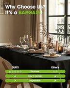 Plastic Table Cloth Disposable 6 Pack, 54 x 108 Inch, Black in 54 x 108 Inch in Black, alternate view 6