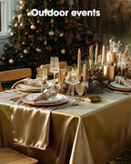 Plastic Table Cloth Disposable 6 Pack, 54 x 108 Inch, Gold in 54 x 108 Inch in Gold, alternate view 7