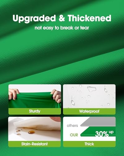 Plastic Table Cloth Disposable 6 Pack, 54 x 108 Inch, Green in 54 x 108 Inch in Green, alternate view 3