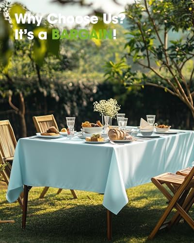 Plastic Table Cloth Disposable 6 Pack, 54 x 108 Inch, Light Blue in 54 x 108 Inch in Light Blue, alternate view 6