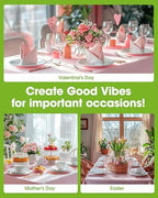 Plastic Table Cloth Disposable 6 Pack, 54 x 108 Inch, Pink in 54 x 108 Inch in Pink, alternate view 4