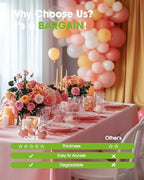Plastic Table Cloth Disposable 6 Pack, 54 x 108 Inch, Pink in 54 x 108 Inch in Pink, alternate view 6