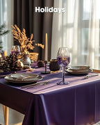 Plastic Table Cloth Disposable 6 Pack, 54 x 108 Inch, Purple in 54 x 108 Inch, alternate view 7
