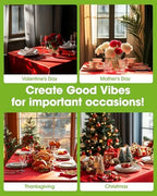 Plastic Table Cloth Disposable 6 Pack, 54 x 108 Inch, Red in 54 x 108 Inch in Red, alternate view 4