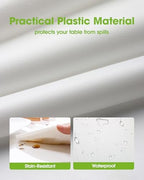 Plastic Table Cloth Disposable 6 Pack, 54 x 108 Inch, White in 54 x 108 Inch in White, alternate view 3