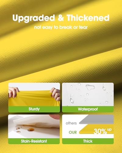 Plastic Table Cloth Disposable 6 Pack, 54 x 108 Inch, Yellow in 54 x 108 Inch, alternate view 3