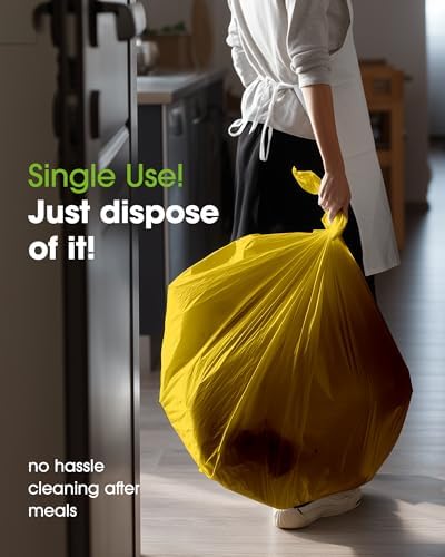 Plastic Table Cloth Disposable 6 Pack, 54 x 108 Inch, Yellow in 54 x 108 Inch, alternate view 5