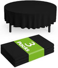 Plastic Table Cloth Disposable 84" Black 3Pack