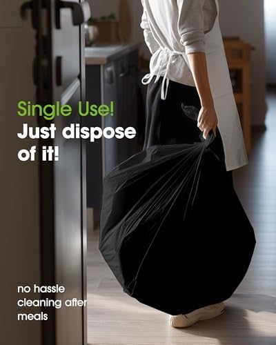 Plastic Table Cloth Disposable 84" Black 3Pack, alternate view 4