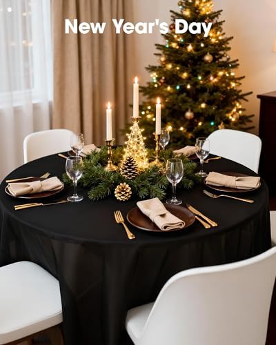 Plastic Table Cloth Disposable 84" Black 3Pack, alternate view 5