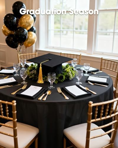 Plastic Table Cloth Disposable 84" Black 3Pack, alternate view 6