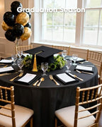 Plastic Table Cloth Disposable 84" Black 3Pack, alternate view 6