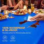 Plastic Tablecloth Roll, 54In x 300Ft Plastic Table Cloth Disposable, alternate view 6