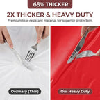 Plastic Tablecloth Roll, 54In x 300Ft Red Plastic Table Cloth Disposable, alternate view 2