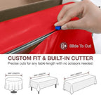 Plastic Tablecloth Roll, 54In x 300Ft Red Plastic Table Cloth Disposable, alternate view 5