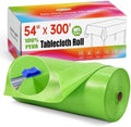 Plastic Tablecloth Roll with Slide Cutter, 54 in x 300 ft Table Cover