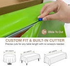 Plastic Tablecloth Roll with Slide Cutter, 54 in x 300 ft Table Cover, alternate view 2