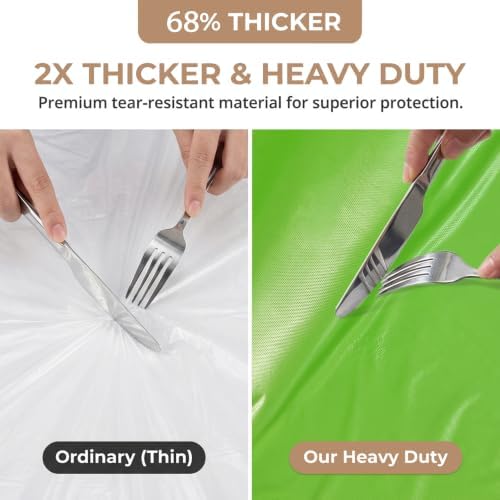 Plastic Tablecloth Roll with Slide Cutter, 54 in x 300 ft Table Cover, alternate view 3
