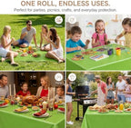 Plastic Tablecloth Roll with Slide Cutter, 54 in x 300 ft Table Cover, alternate view 5