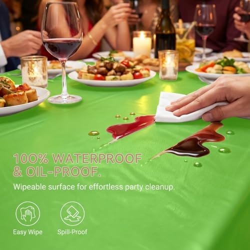 Plastic Tablecloth Roll with Slide Cutter, 54 in x 300 ft Table Cover, alternate view 6