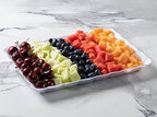 Plastic Trays for Serving Food, 4 Pack White Trays for Party, Serving Dishes for Parties, 9"x13" Plastic, alternate view 2