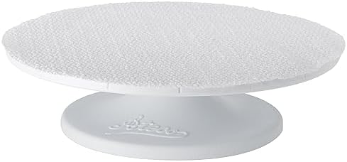 Plastic Turntable and Base, 12-in, White in White