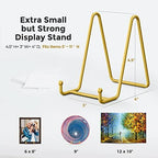 Plate Display Stand - 4.5 Inch Holder + Metal Frame for Picture, Decorative Plate, Photo Easel, Tabletop Art, alternate view