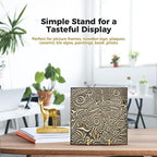 Plate Display Stand - 4.5 Inch Holder + Metal Frame for Picture, Decorative Plate, Photo Easel, Tabletop Art, alternate view