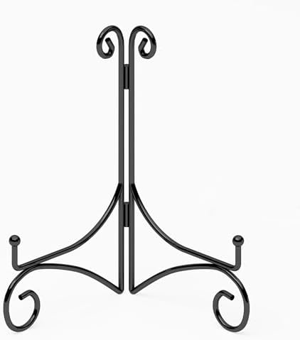 Plate Display Stands with Hinged Folding Design, 8 Inch Picture Frame Stand for Tables, Decorative Easels for