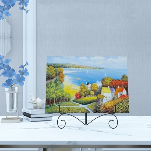 Plate Display Stands with Hinged Folding Design, 8 Inch Picture Frame Stand for Tables, Decorative Easels for, alternate view