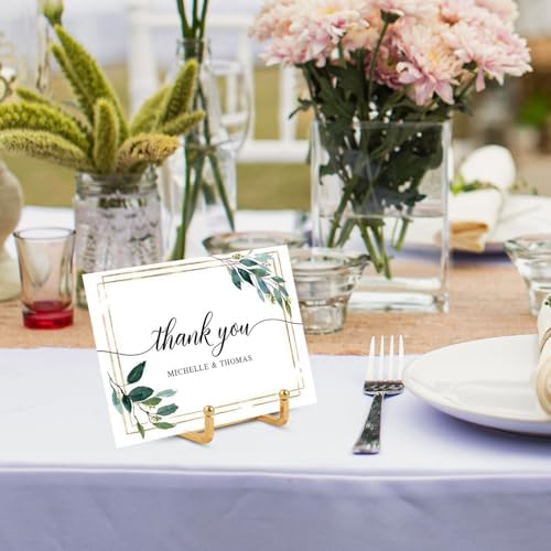 Plate Holder Easel Display Stand - 3 inch Metal Plate Stands for Display - Tabletop Picture Stand - Gold Iron, alternate view